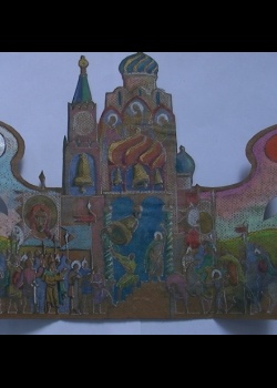 эскиз к бронзовому складню (деталь, левый разворот) Сергий Радонежский 2